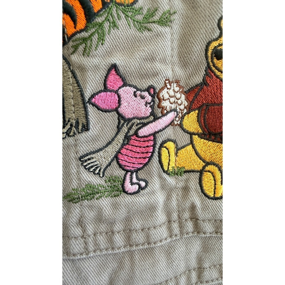 Disney Catalog Vintage Winnie the Pooh Embroidered Overalls Tan Brown Women S - Picture 5 of 16